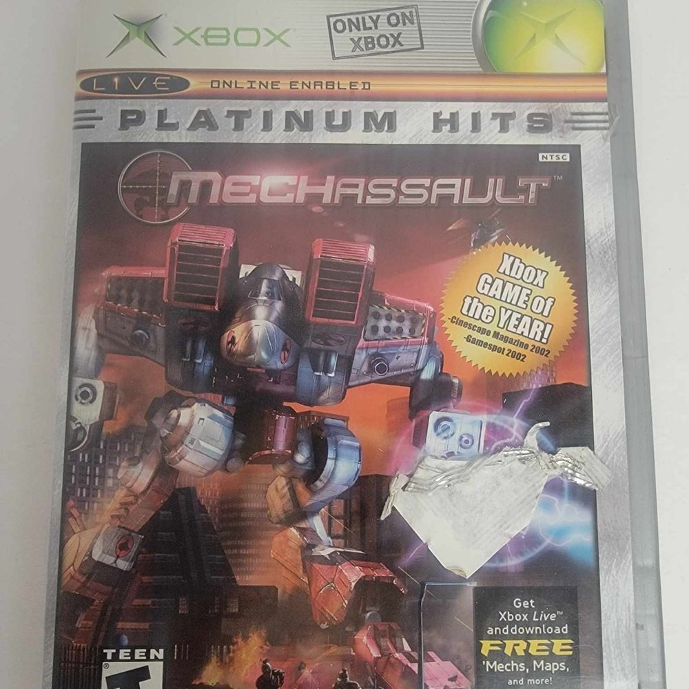 XBOX MECHASSAULT PLATINUM HITS LIVE WITH MANUAL